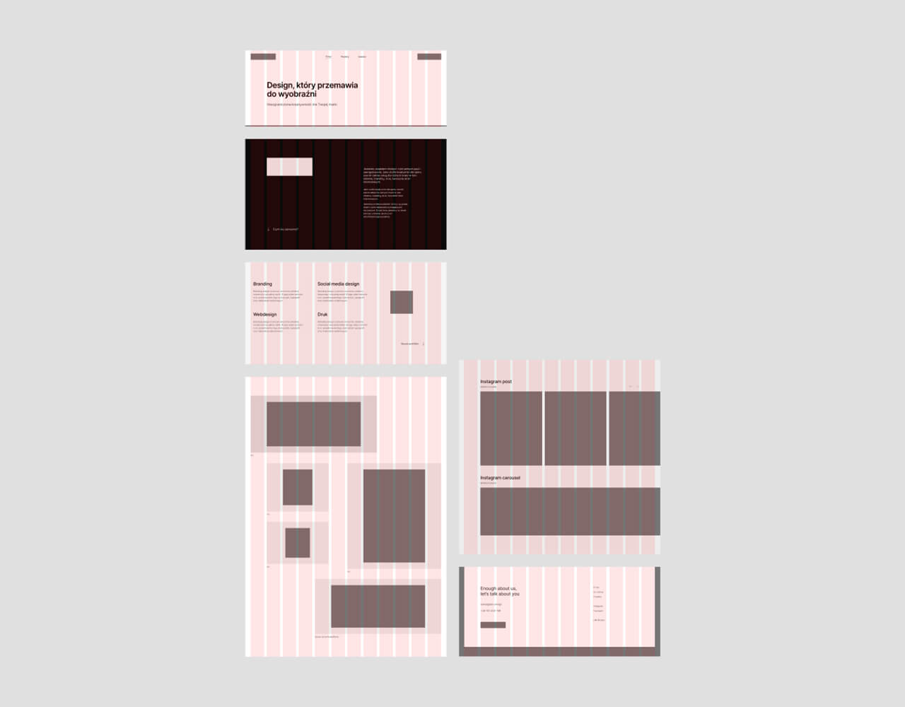 Obrazek przedstawiający makietę z siatką 12-kolumnową