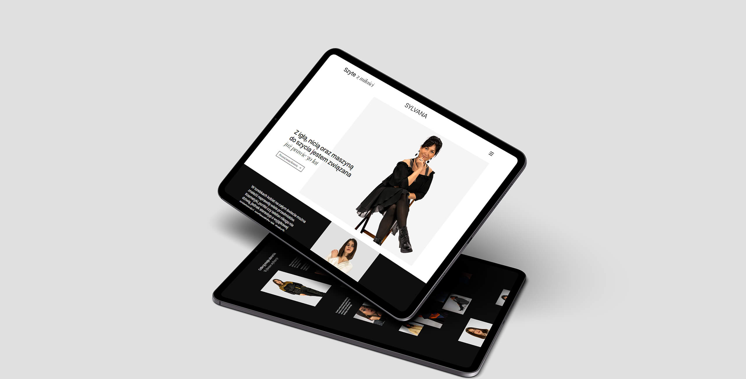 Obrazek z widokiem strony głównej w wersji tablet